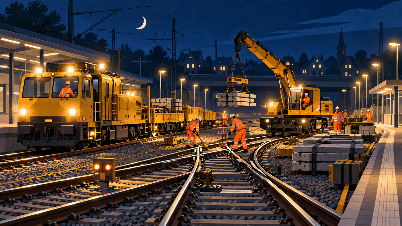 Nachtarbeiten am Bahnhof Troisdorf: Was im Oktober geplant ist