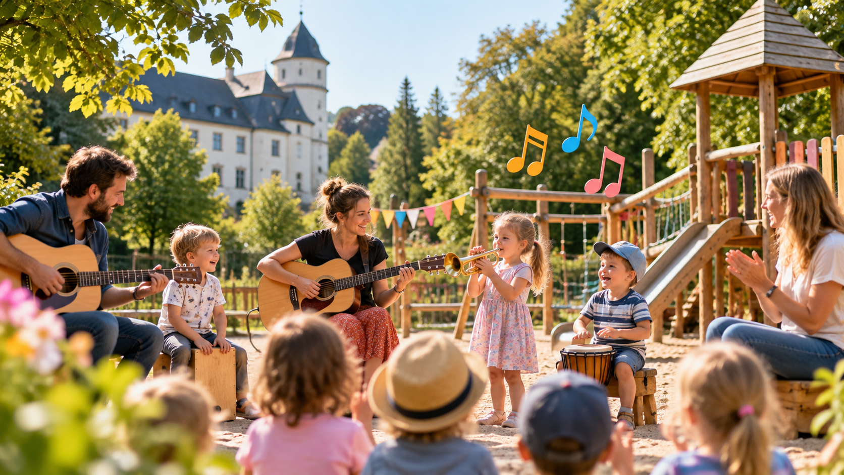 Spielplatzkonzert Troisdorf: Musik zum Mitmachen an Burg Wissem